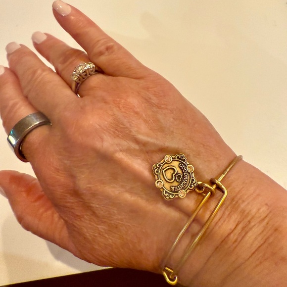 Alex & Ani Gold tone Adjustable Goddaughter Gift Bracelet 2 for $30 - Picture 3 of 3